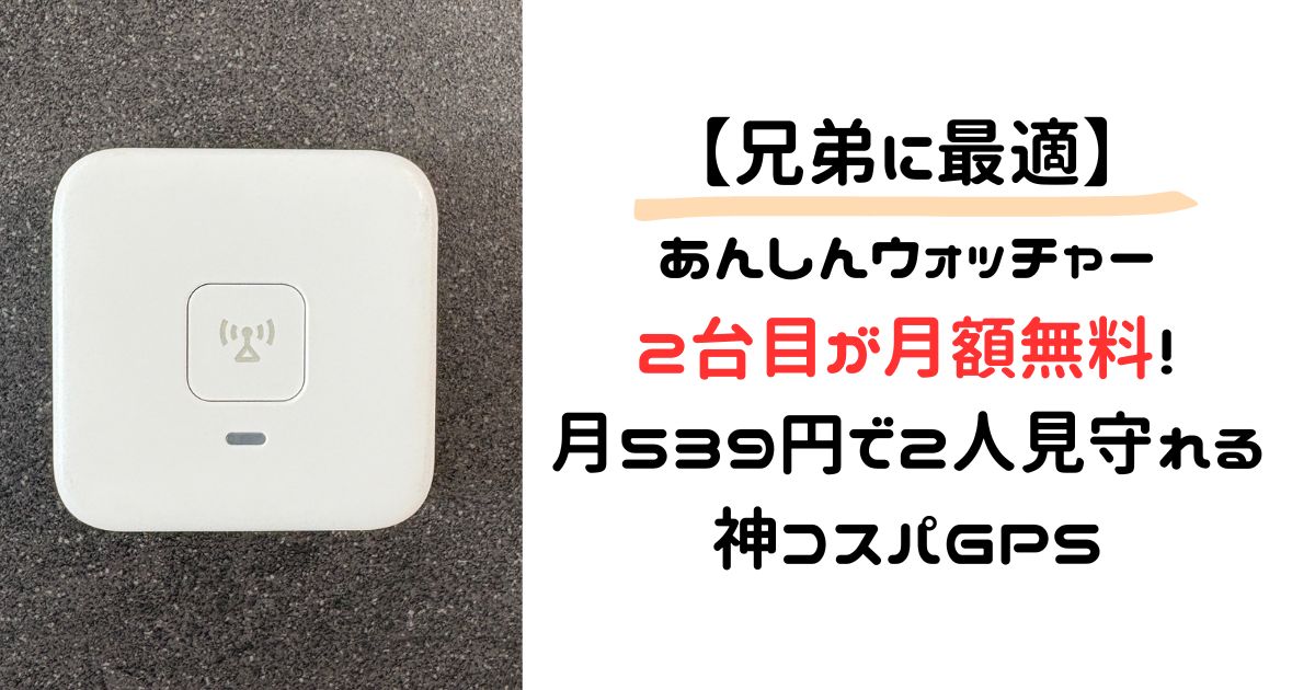 【兄弟に最適】あんしんウォッチャーは2台目が月額無料！月539円で2人見守れる神コスパGPS